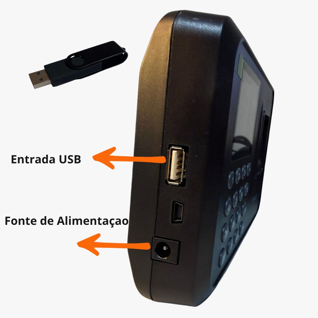 Foto do Relógio Ponto Biométrico + Licença Expert Ponto (1 CNPJ) + Pendrive